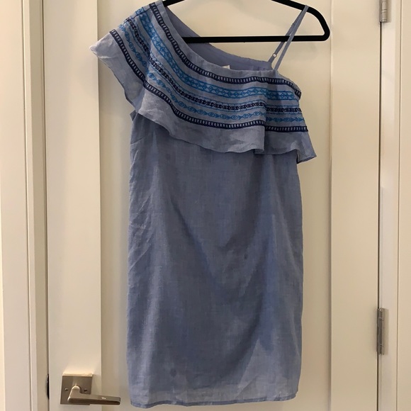 Heartloom Chambray One Shoulder Dress Size S - Picture 1 of 5